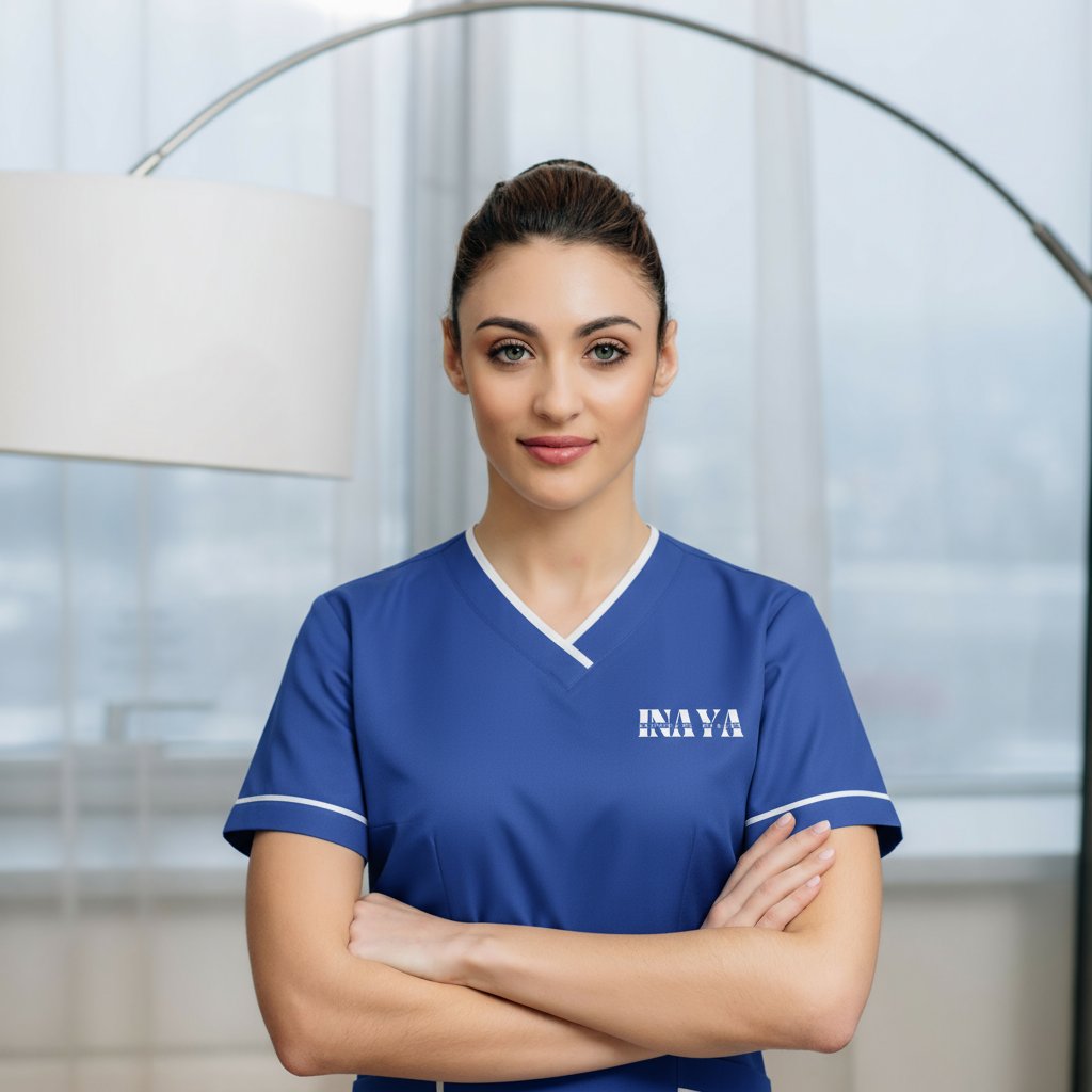 INAYA blue uniform portrait