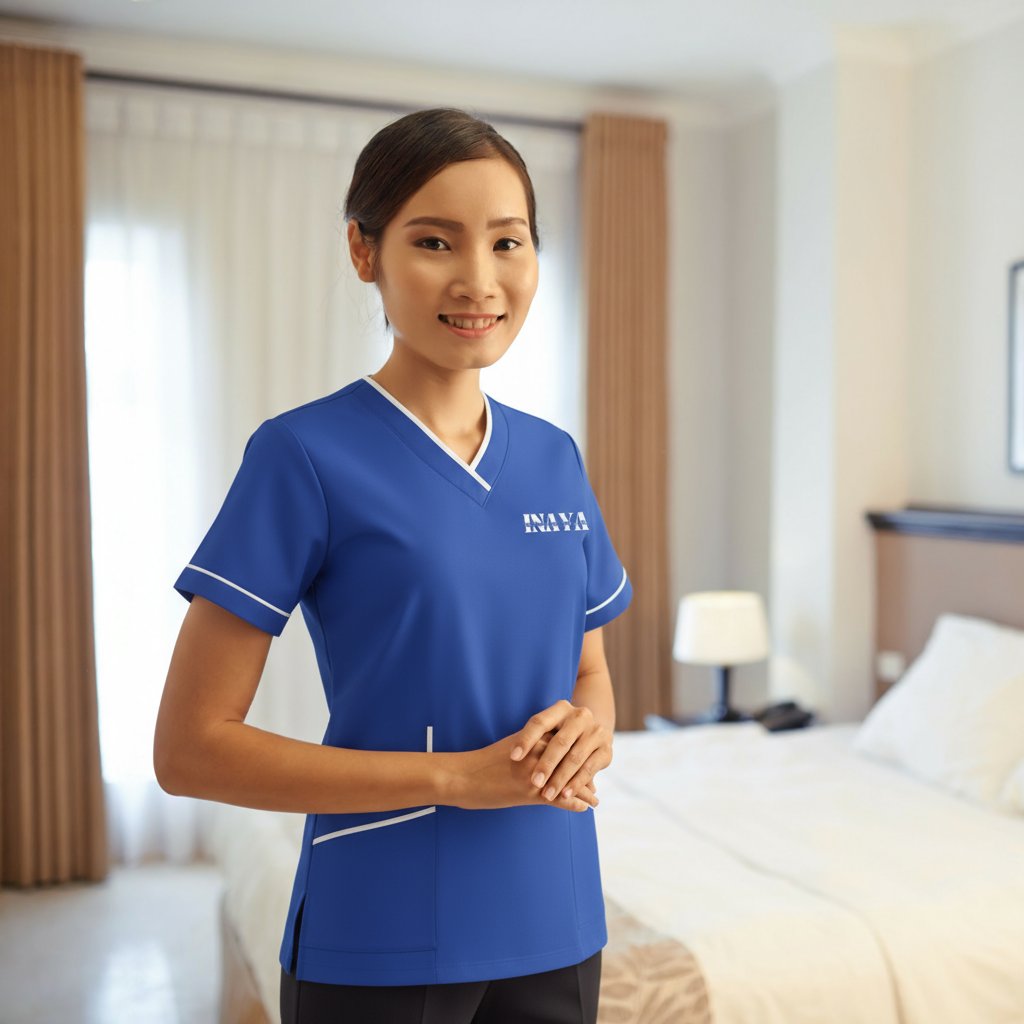 INAYA uniform portrait in a home interior