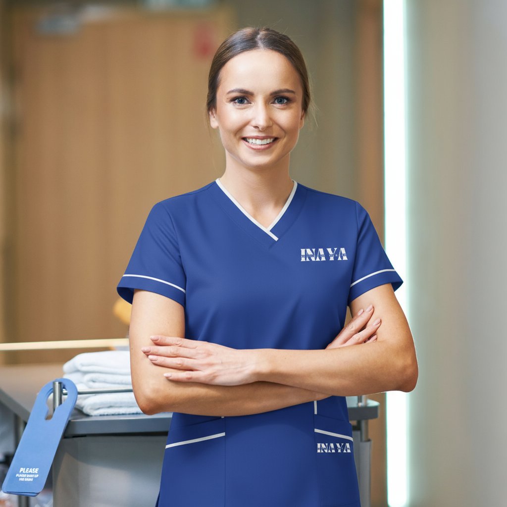 INAYA uniform portrait in a bright interior
