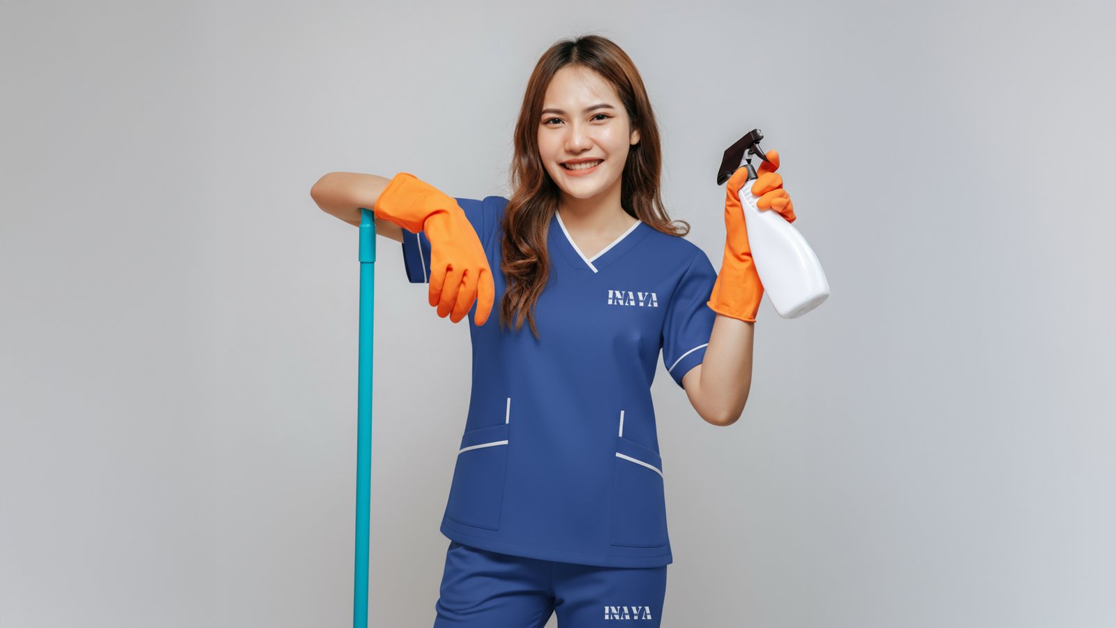 Cleaning equipment and protective gloves