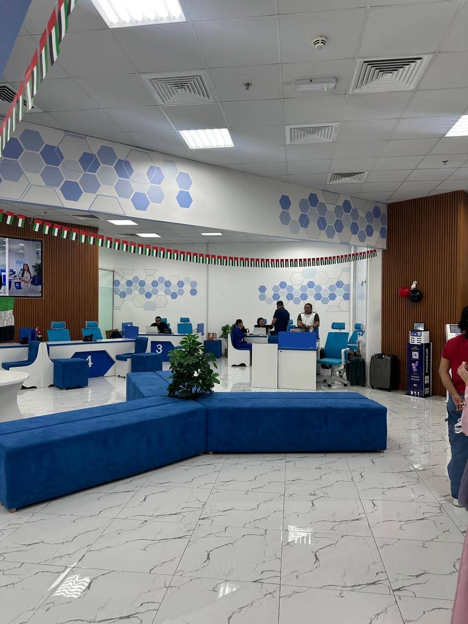 INAYA Ajman waiting benches and service counters